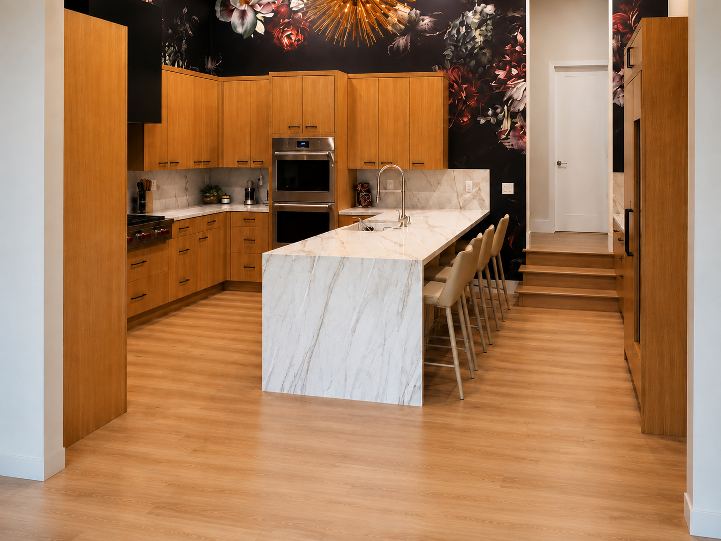 Pebble Beach kitchen cabinet refinishing project by RH Painting