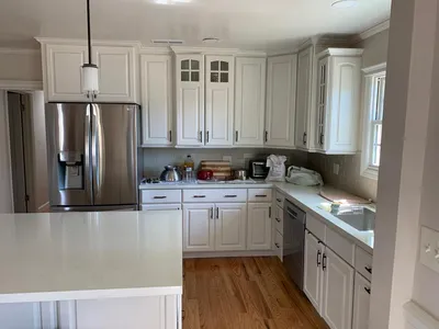 Kitchen cabinet painting project in Monterey County, CA by RH Painting